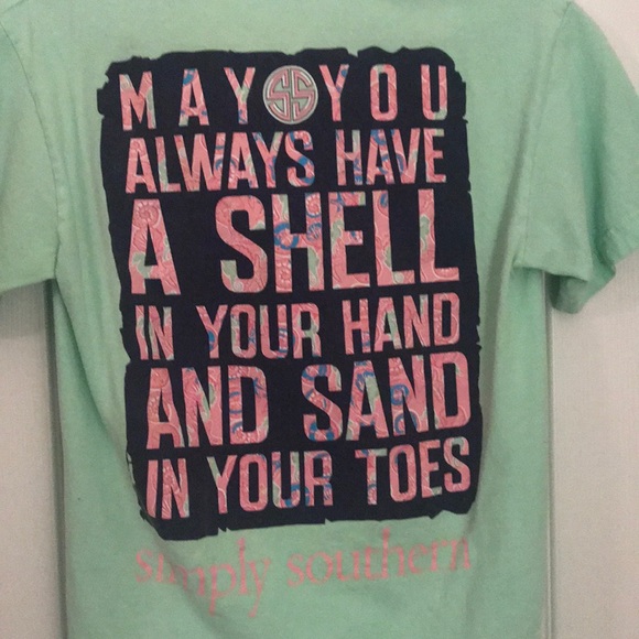 Simply Southern Light Green Beach Shirt - Picture 2 of 6